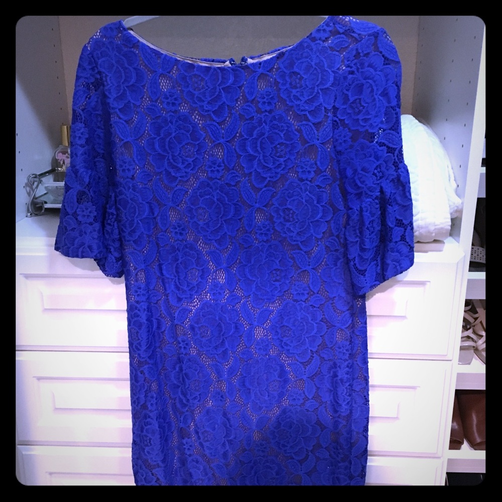 Ivanka Trump Blue Lace Dress 10